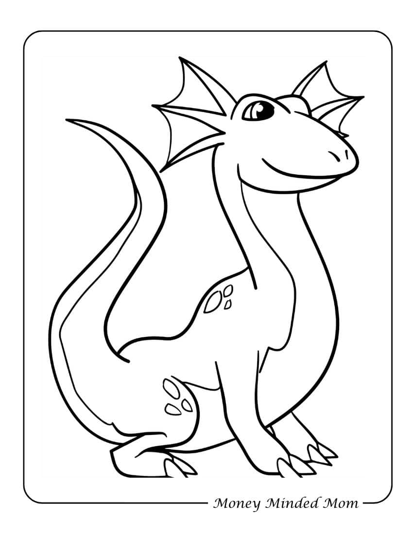 Dragon Free Printable Page to Color