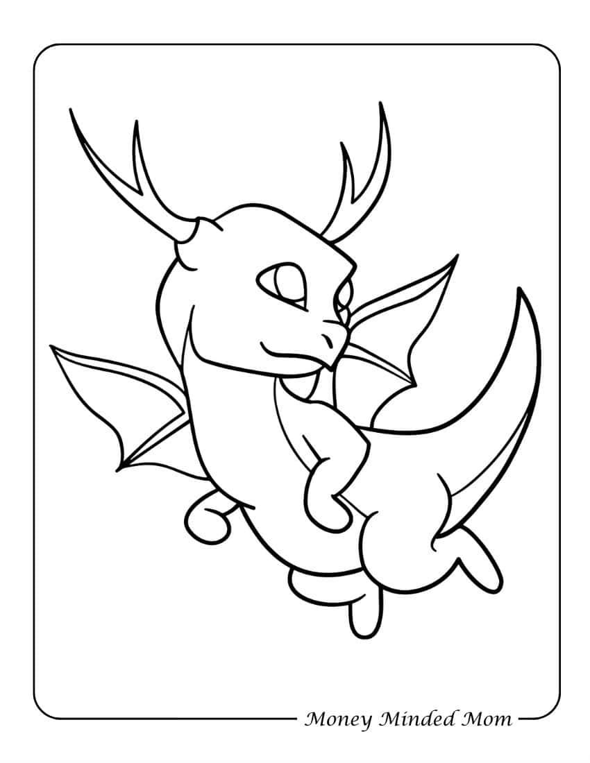 Flying Dragon Coloring Page
