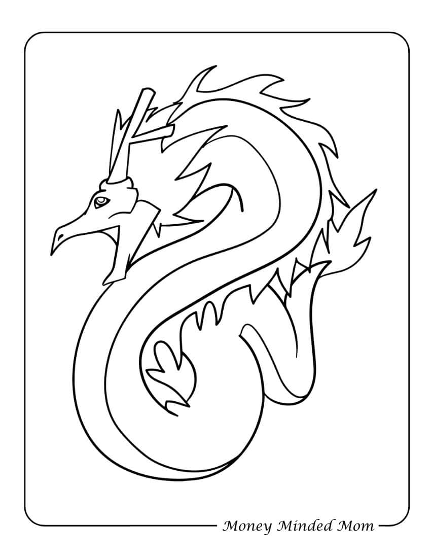 Dragon Serpent Coloring Page